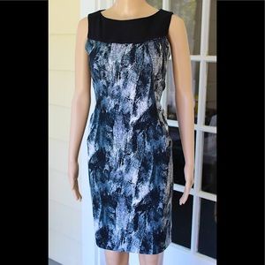 AB STUDIO Ab Studio Dresses Professional Abstract Boatneck Sheath Dress